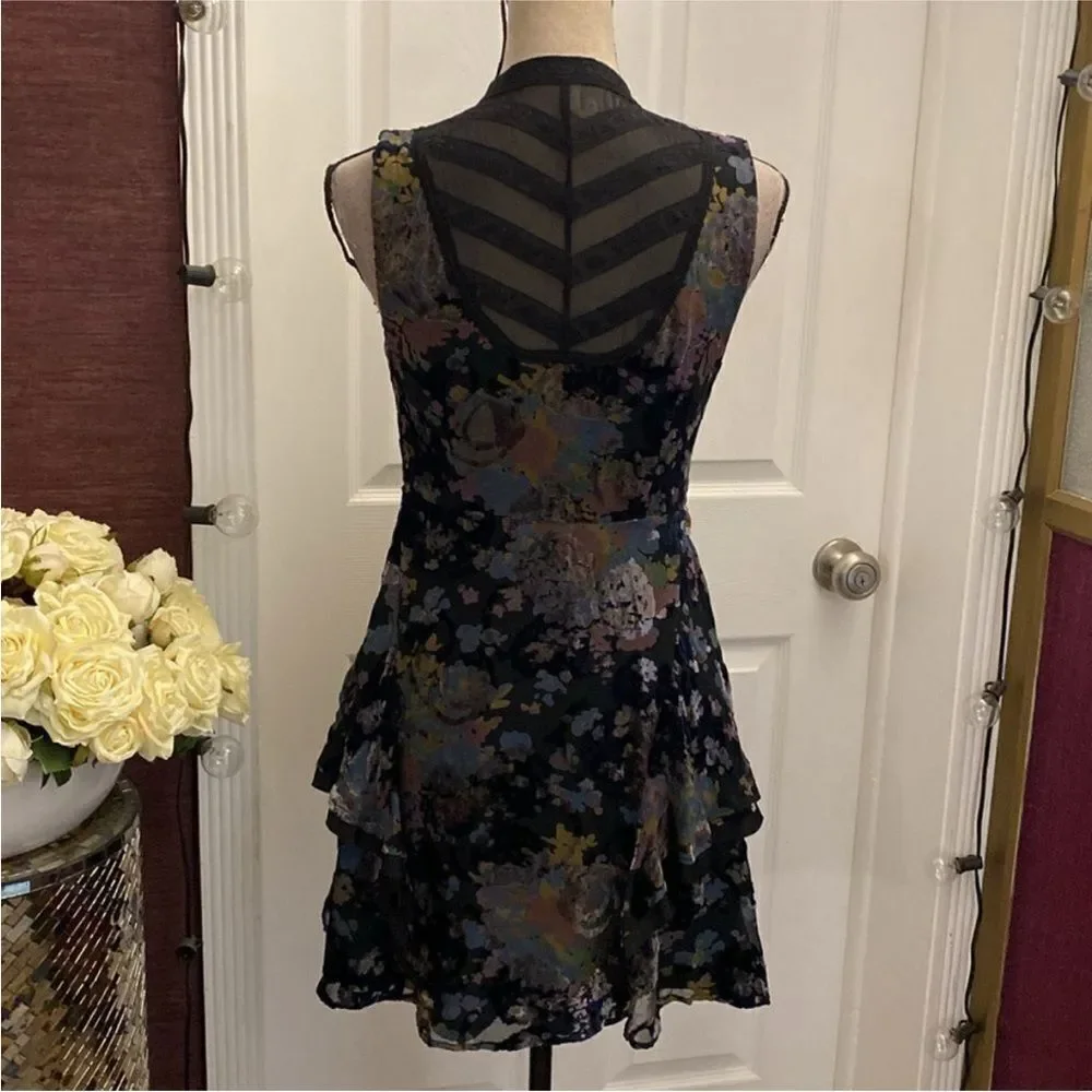 Free People Multicolor Floral Mini Dress, US4